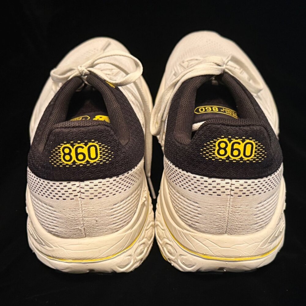 New Balance Fresh Foam 860 v14 White Black Athletic Running Shoes Men Size 10.5D - Picture 4 of 12